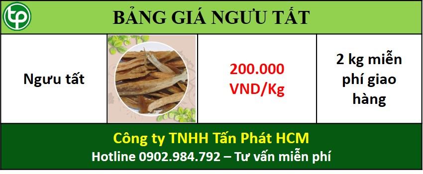 bảng giá Ngưu tất Tán huyết ứ Chất Lượng Toàn Quốc